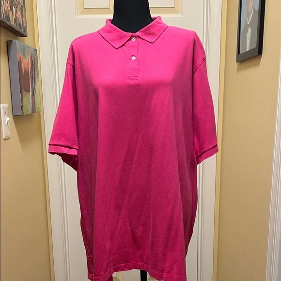 Lands' End Fuchsia Polo Shirt - Picture 1 of 5